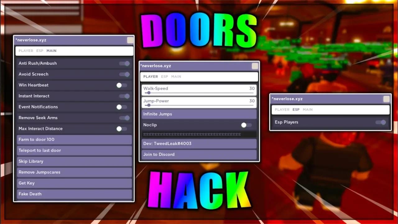 Roblox Doors Script Hack Exploit GUI Pastebin Skip To Level 100, Auto