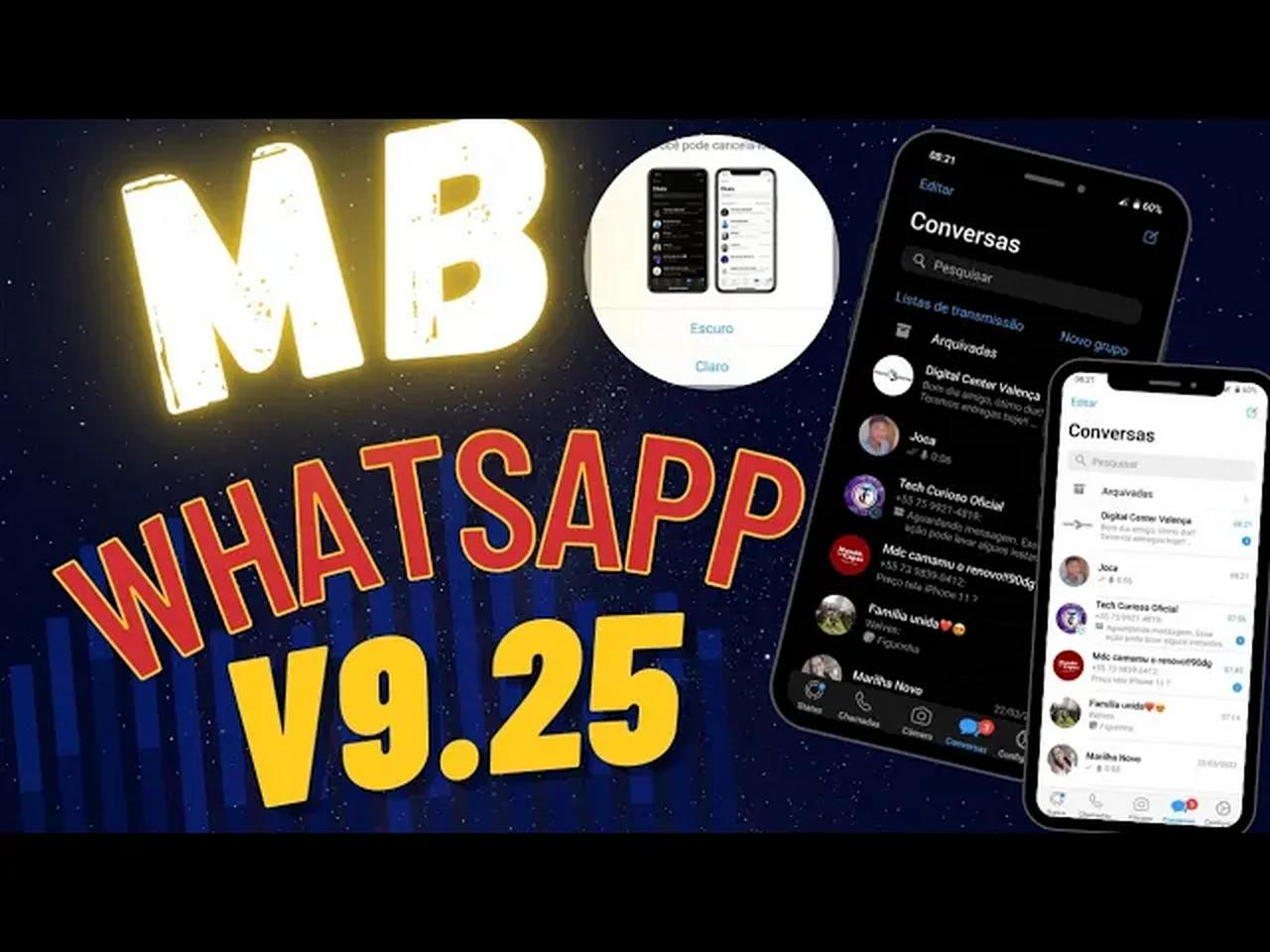 COMO BAIXAR E INSTALAR O MB WHATSAPP IGUAL DO IPHONE NO ANDROID V9.25 ...