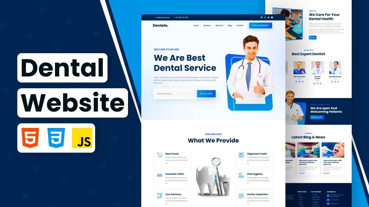 How to Make a Dental Website Using Html CSS JavaScript