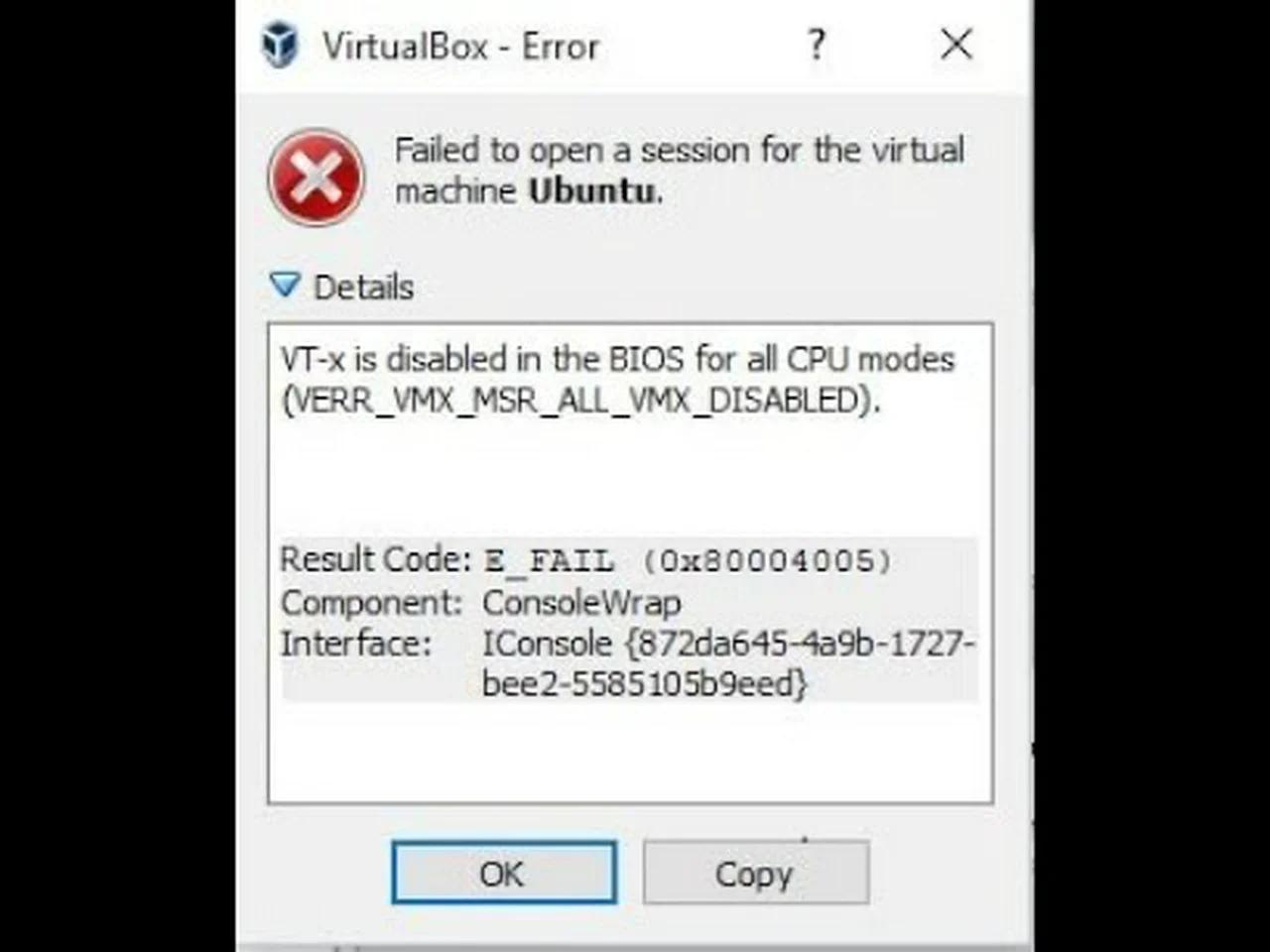 𝐒𝐎𝐋𝐔𝐂𝐈𝐎𝐍𝐀𝐃𝐎! Error Failed to open a session for the virtual machine