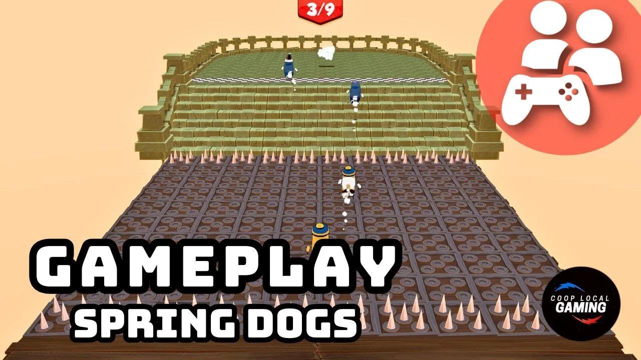 Spring Dogs Ultimate [Free] - Gameplay Splitscreen Versus Battle Royale