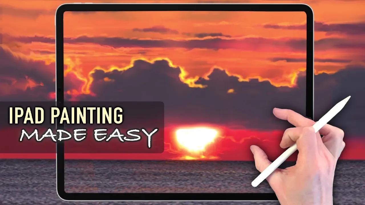 IPAD PAINTING MADE EASY - Sea Sunset seascape Procreate tutorial