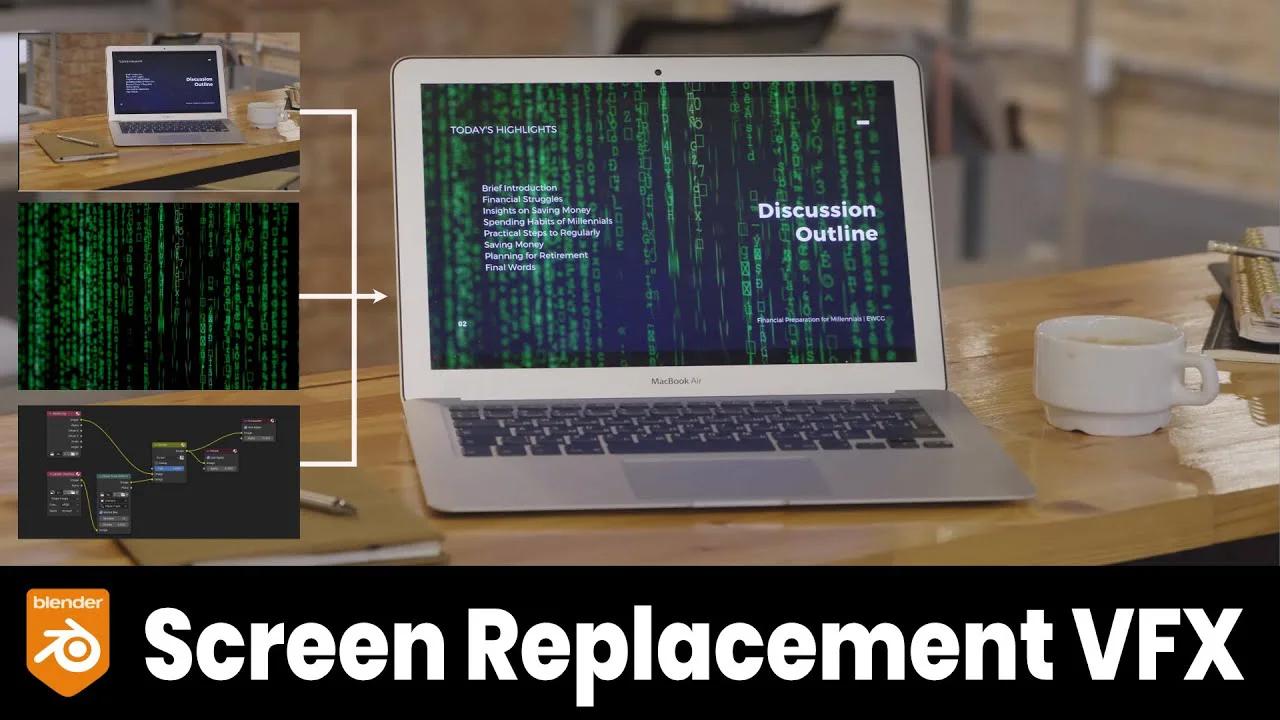 How To Make A Screen Replacement Effect In Blender 4 2 Tutorial Vfx