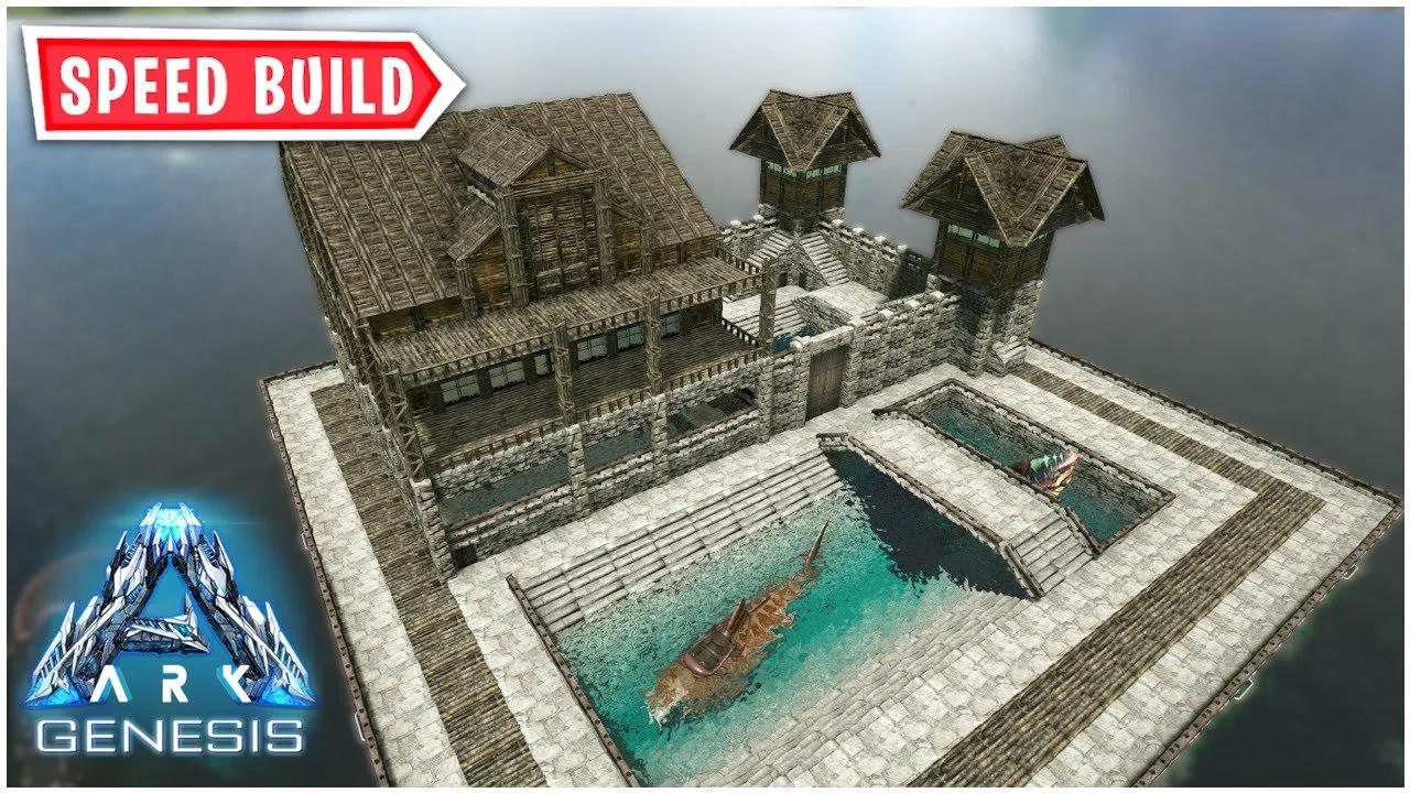 ARK: Genesis - PVE House Base (Ocean Platform) - Speed Build