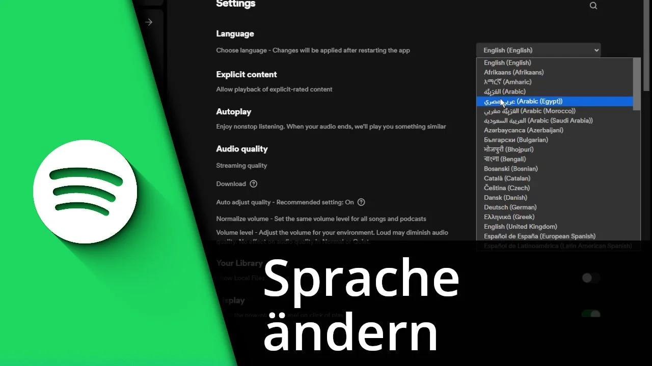 Spotify Sprache ändern | Spotify auf deutsch umstellen Tutorial