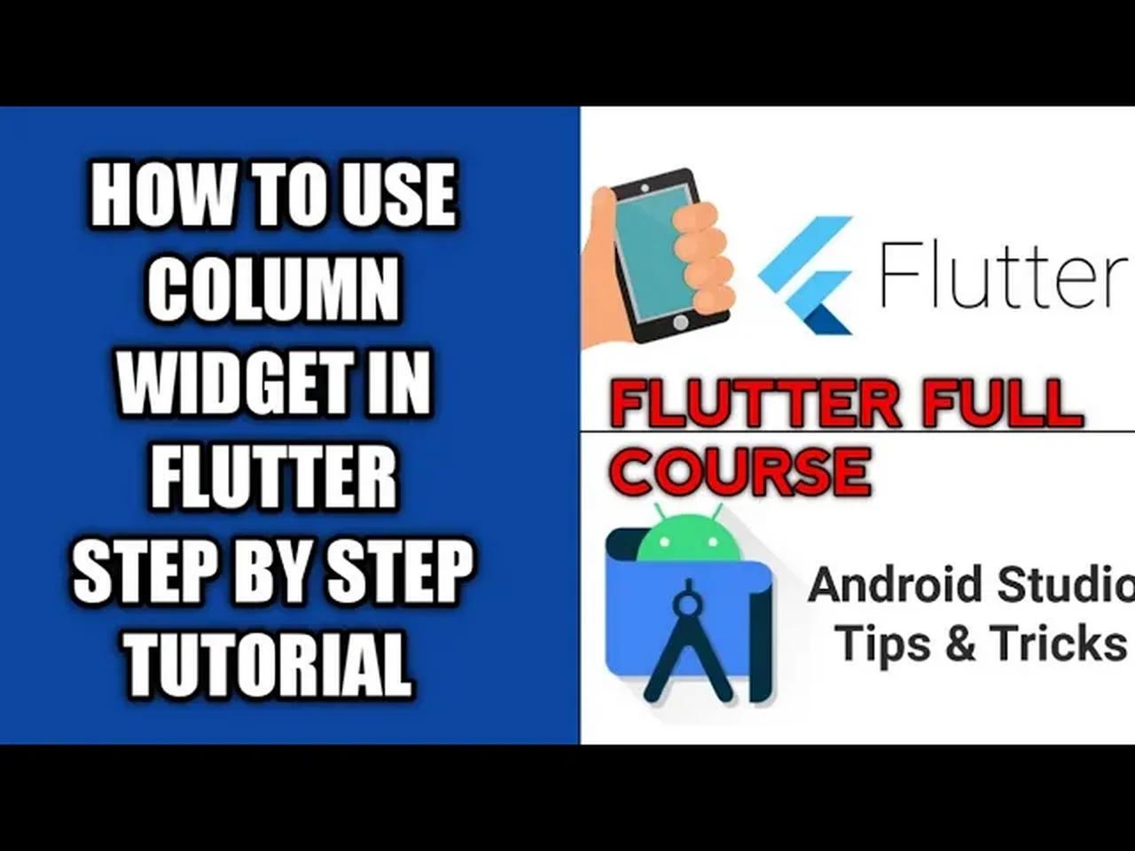 Flutter Column Widget | Column in flutter | How to use Column widget in ...