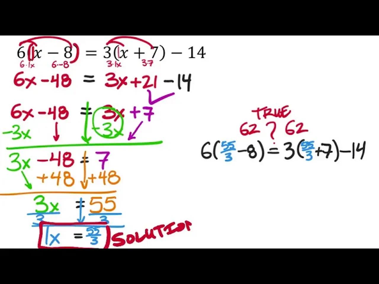 Solving Even More Multi-Step Equations (7th Grade Math Unit 8 Lesson 4)