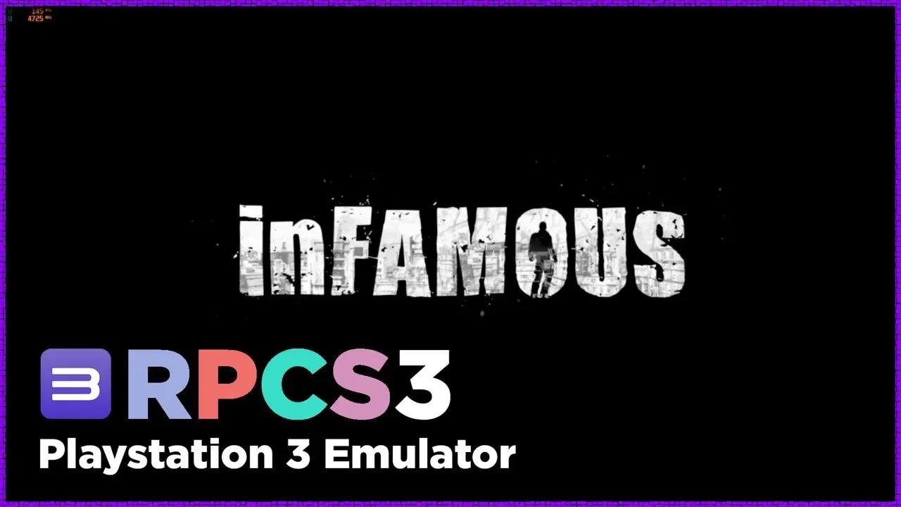 Infamous | RPCS3 0.0.24-14273 | PlayStation 3 Emulator