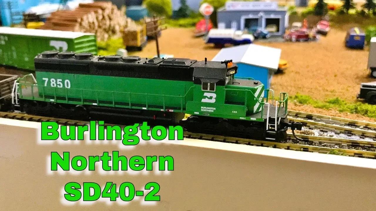 Burlington Northern SD40-2 Model Railroad in N Scale #milepost106