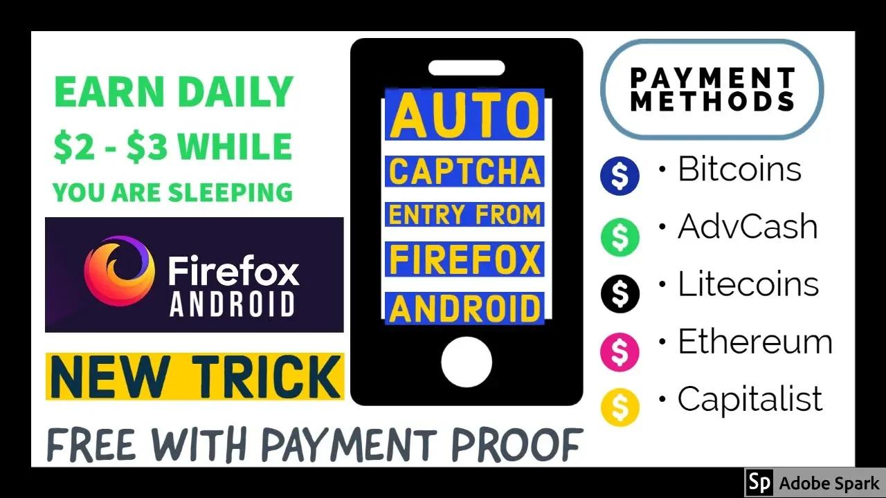 Auto Captcha Entry From Mobile Android Firefox Browser New 2020