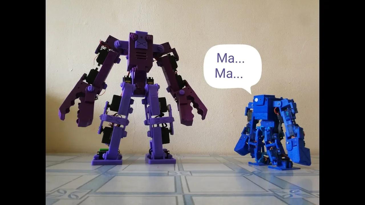 Karkinos SS - Arduino humanoid robot with screwless mecha frame design.