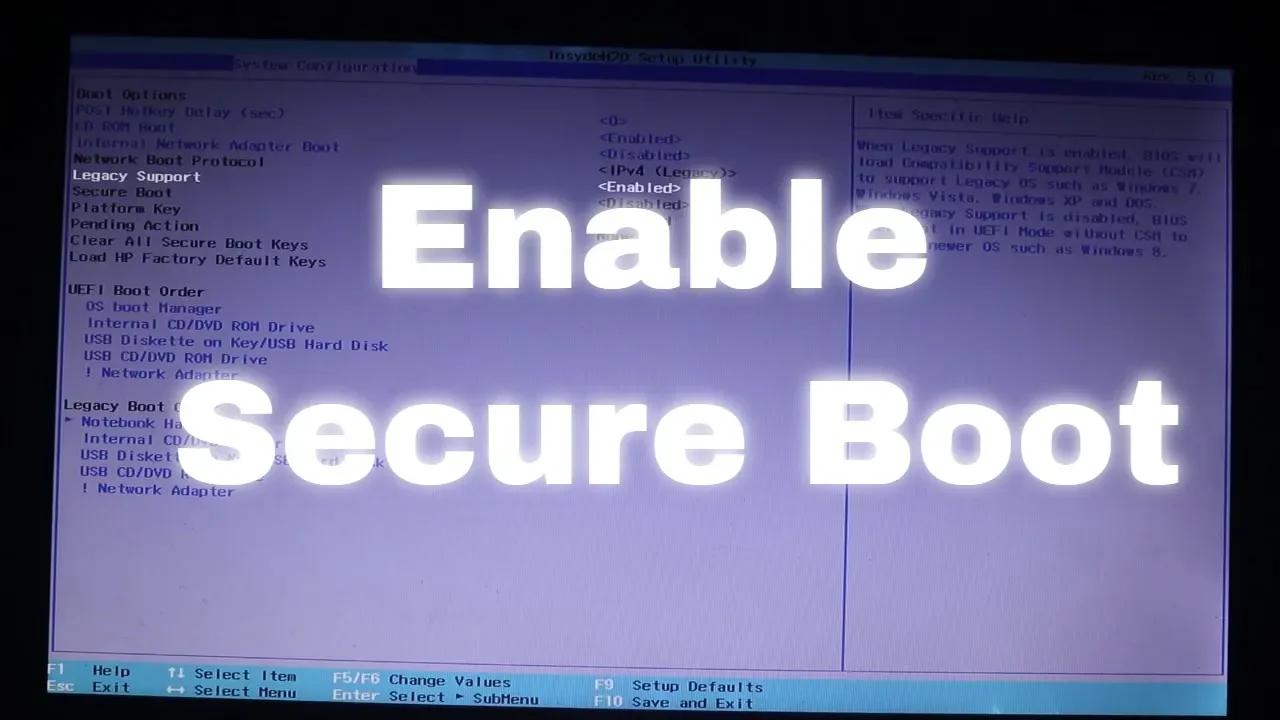 How to enable secure boot for Windows 11