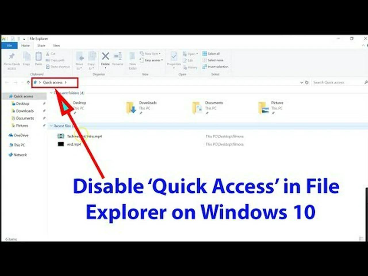Windows 10 tutorial how to disable quick access in file explorer