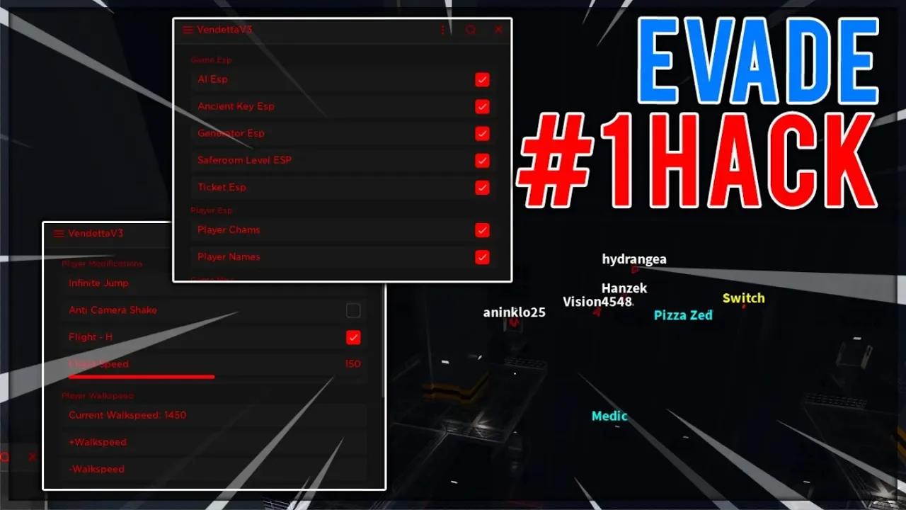 Evade script hack gui pastebin godmode fly esp admin more 