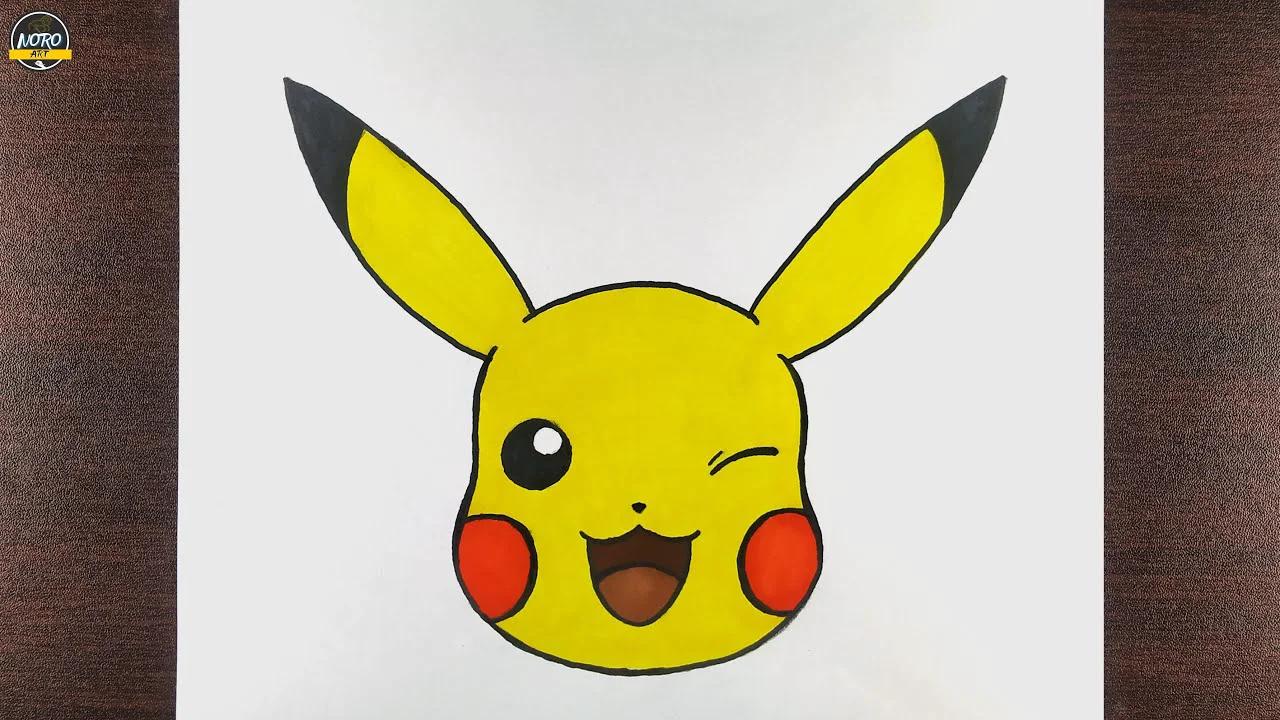 How to Draw Pikachu Step by Step Tutorial | Pokemon | Pikachu Face ...