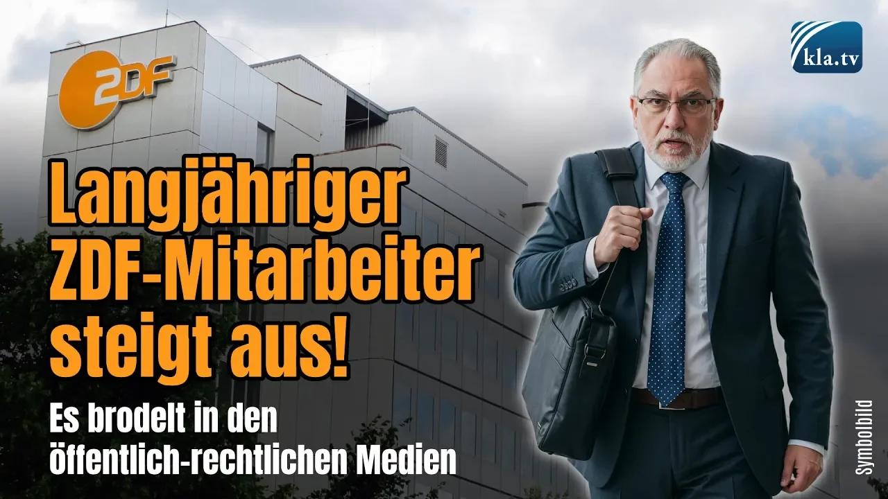 Langjähriger ZDF-Mitarbeiter steigt aus! Es brodelt in den öffentlich-rechtlichen Medien