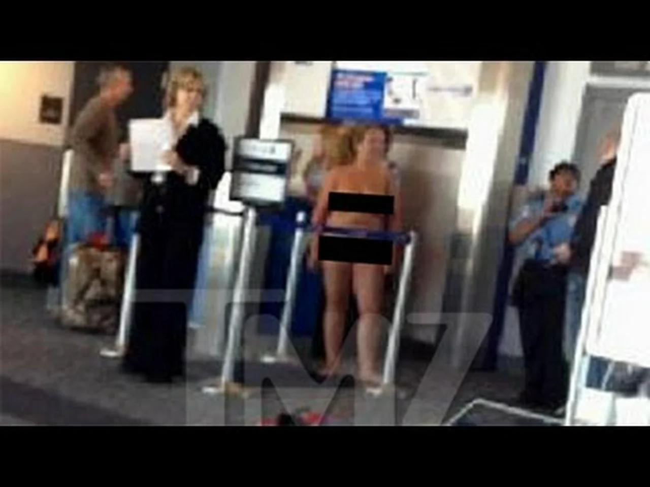 Nude at the airport