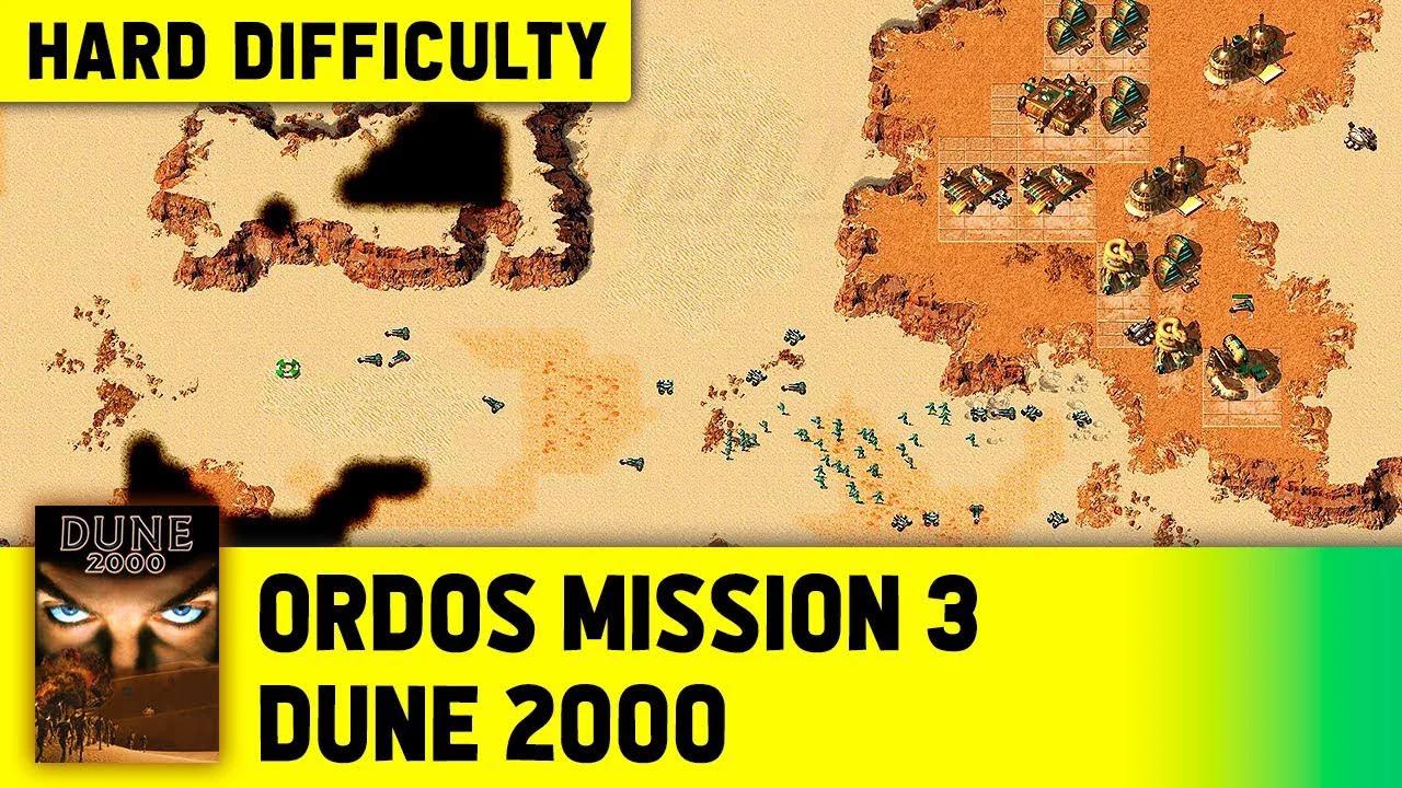 Dune 2000 - Ordos Mission 3 (Right Map) - Hard Difficulty - 1080p