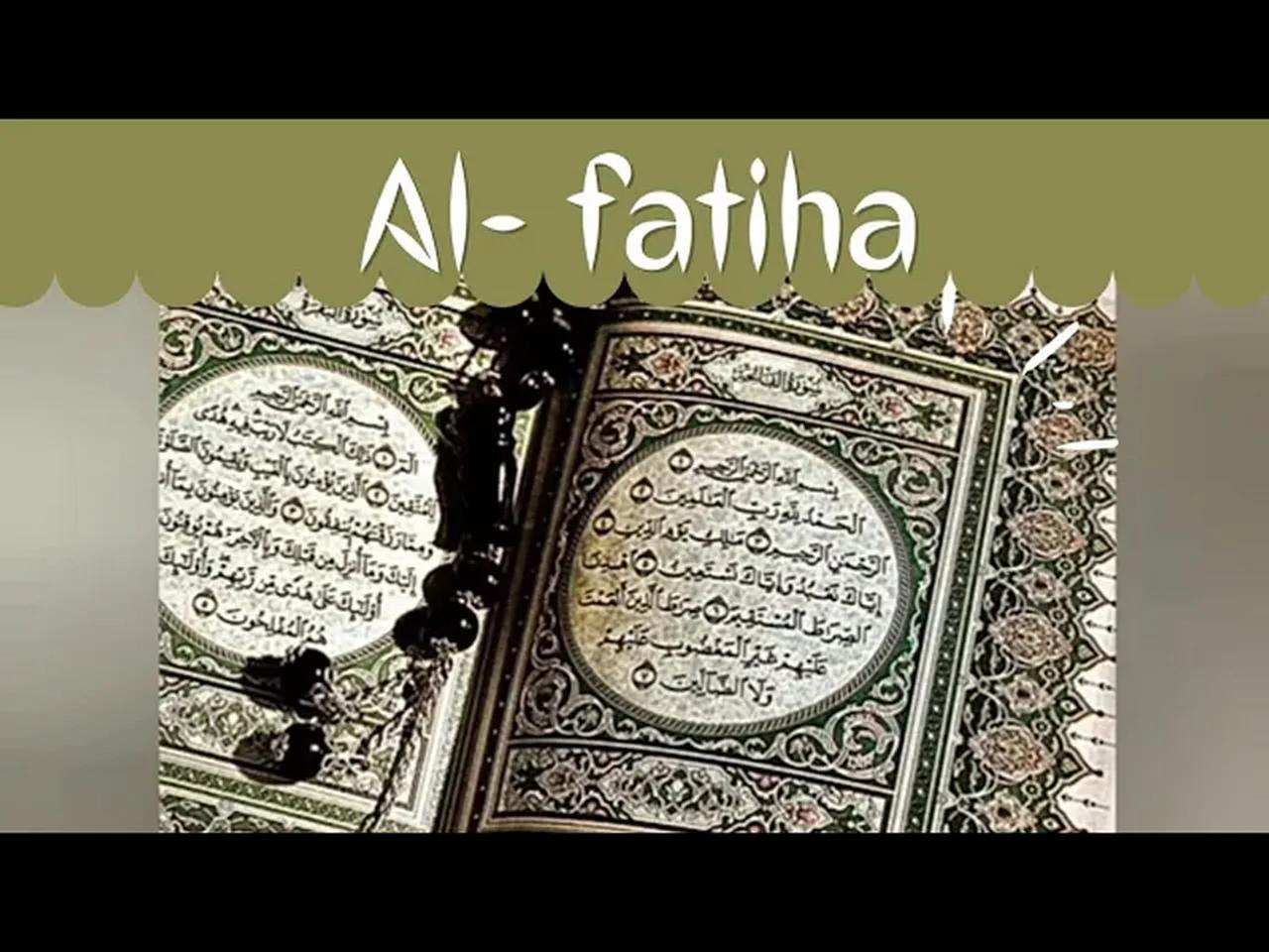 AL- FATIHA//first surah of the Quran//consists of 7 ayat// prayer for ...