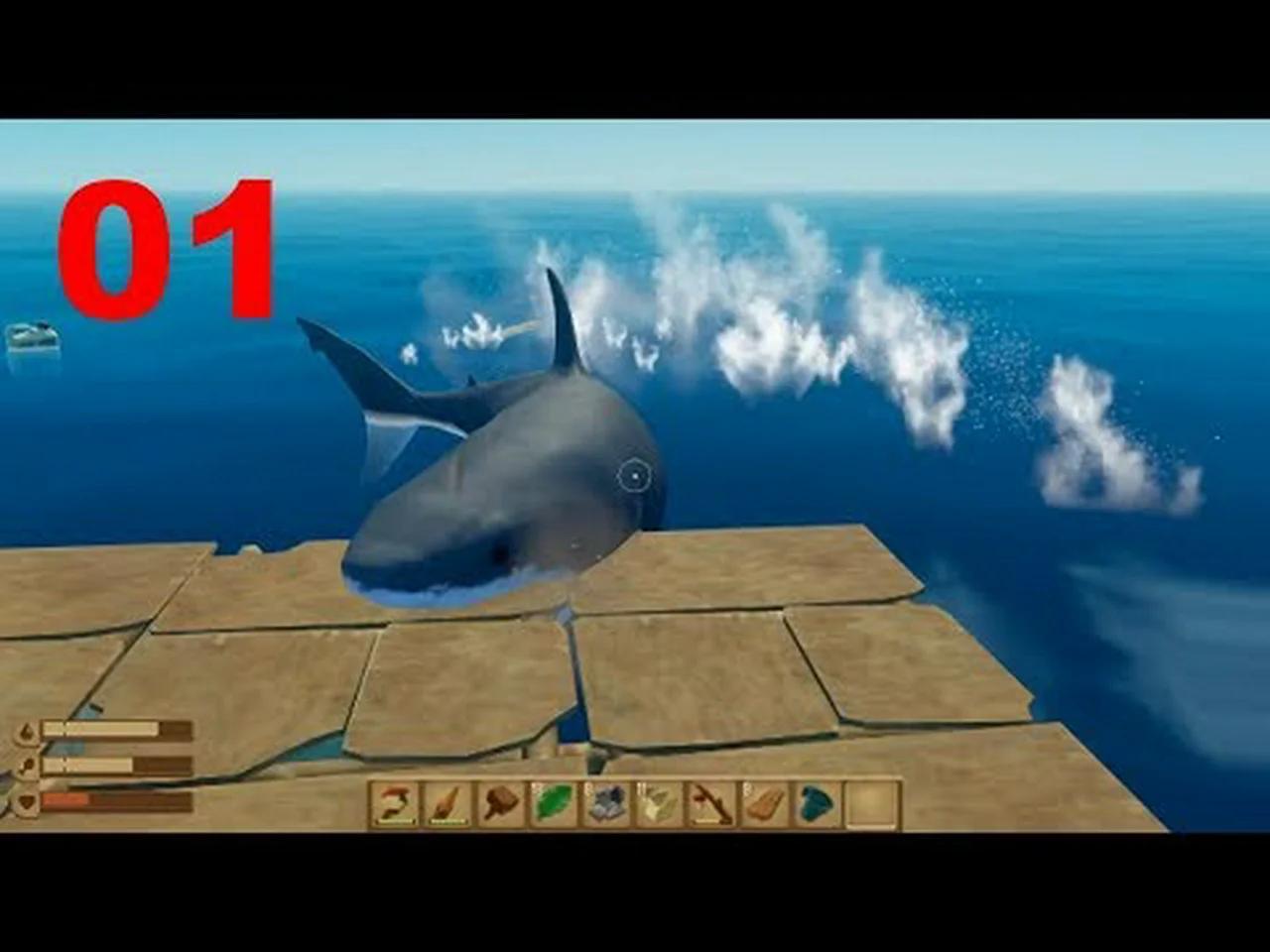 SHARK!! | Raft Letsplay Episode 1