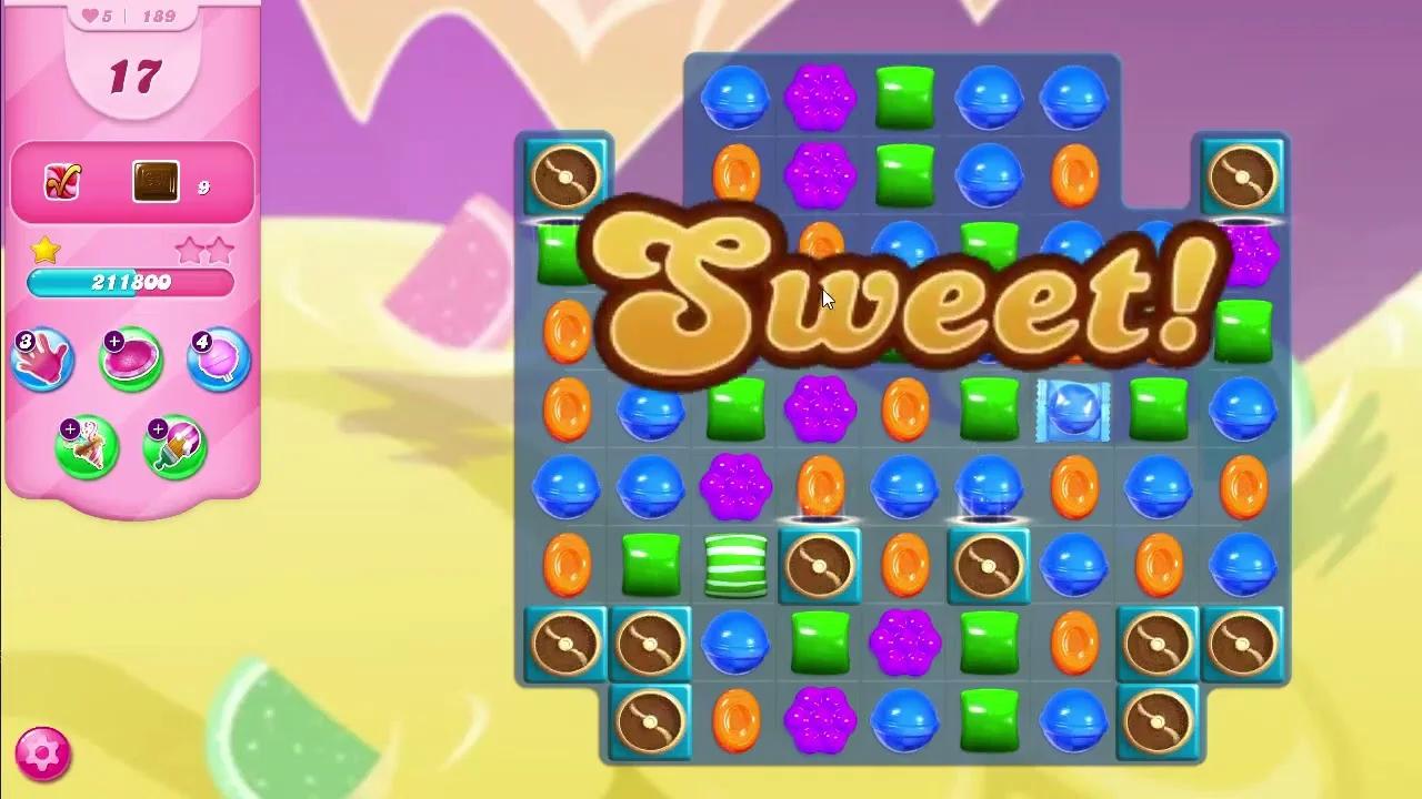 Candy Crush Saga Level 189 Walkthrough No Boosters Android Puzzle Game