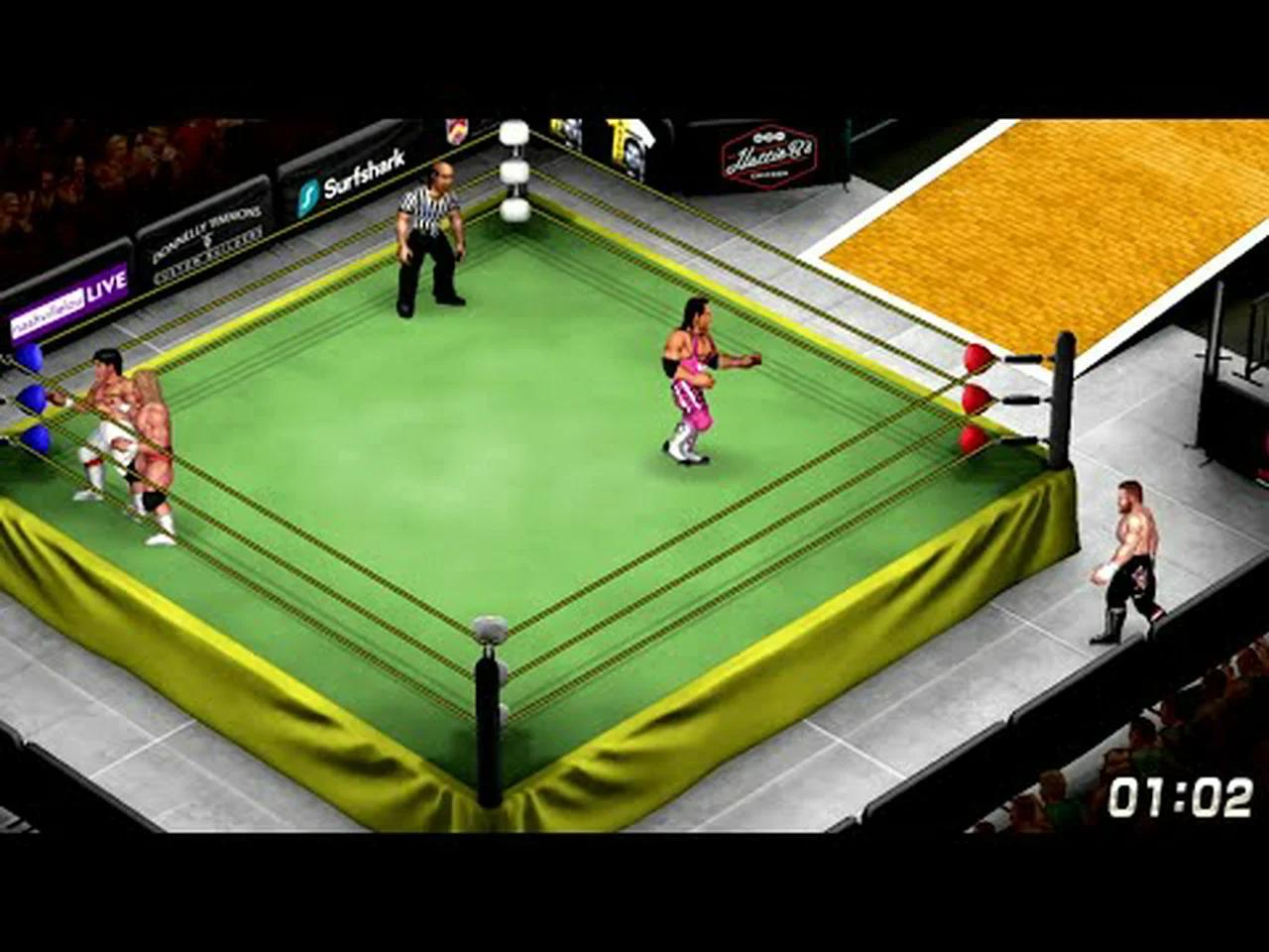 Bret Hart vs. Ricky Steamboat vs. Brian Pillman vs. Sami Zayn (Fire Pro