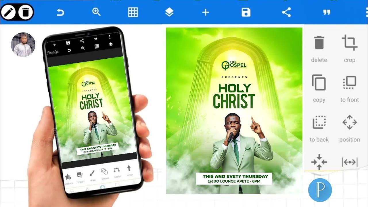 Church flyer design in PixelLab || PixelLab Graphic Design