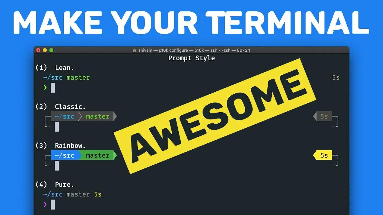 How to setup zsh with ohmyzsh powerlevel10k to make your terminal awesome