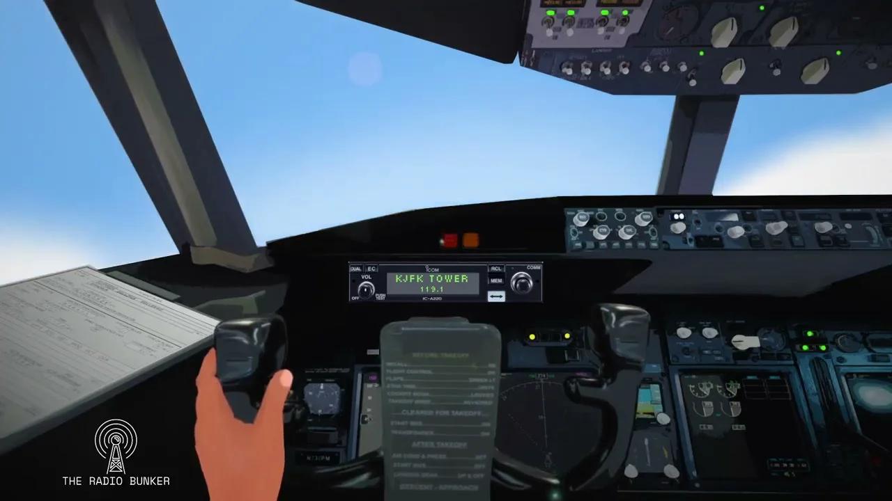 Animated Pilot's View with ATC | Relaxing Aviation Experience