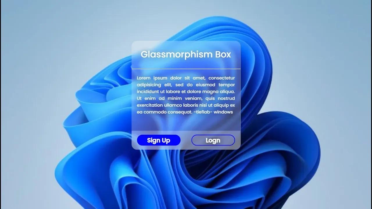 Glass Effect in HTML and CSS | Glassmorphism 🔥