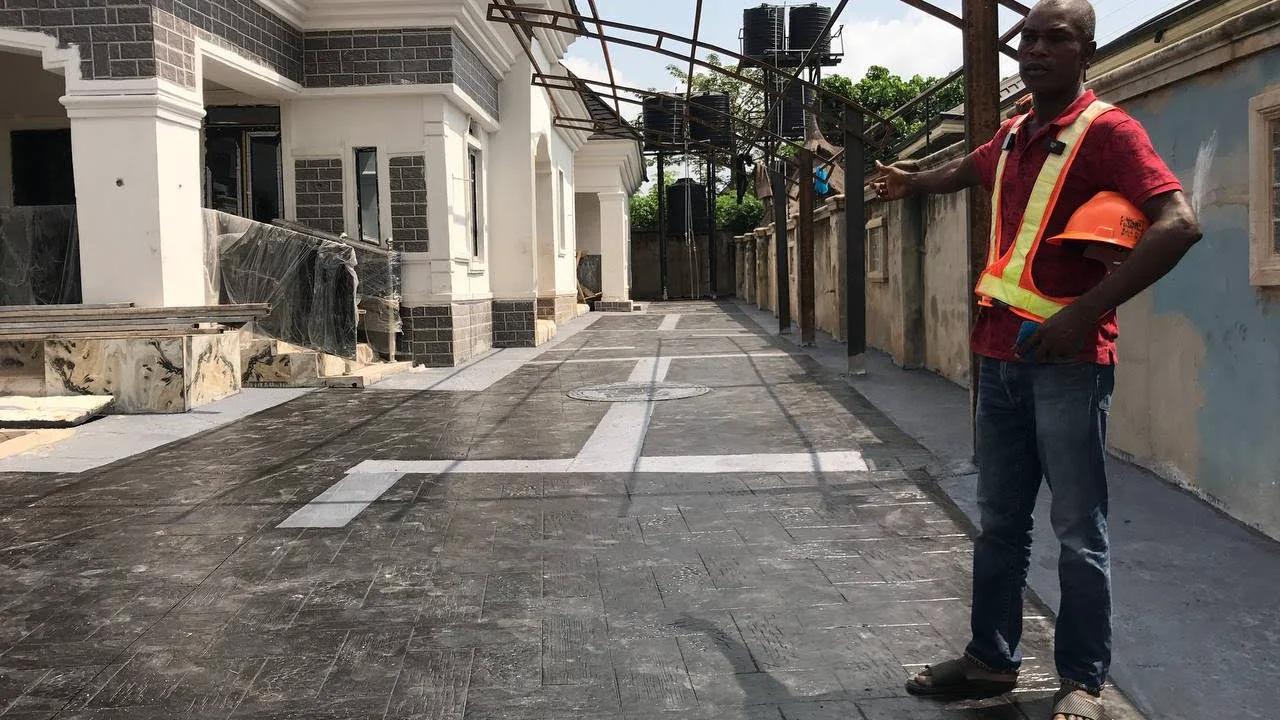 Price Of Stamped Flooring Installation Works And Colouring Per Square Meter In Benin City, Nigeria.
