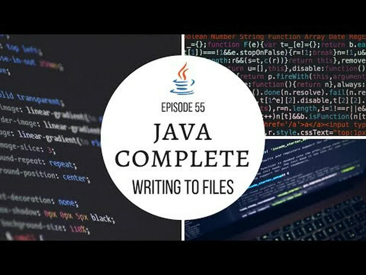 Java Complete Tutorial Ep. 55 - Writing Output to Files(FileOutputStream)
