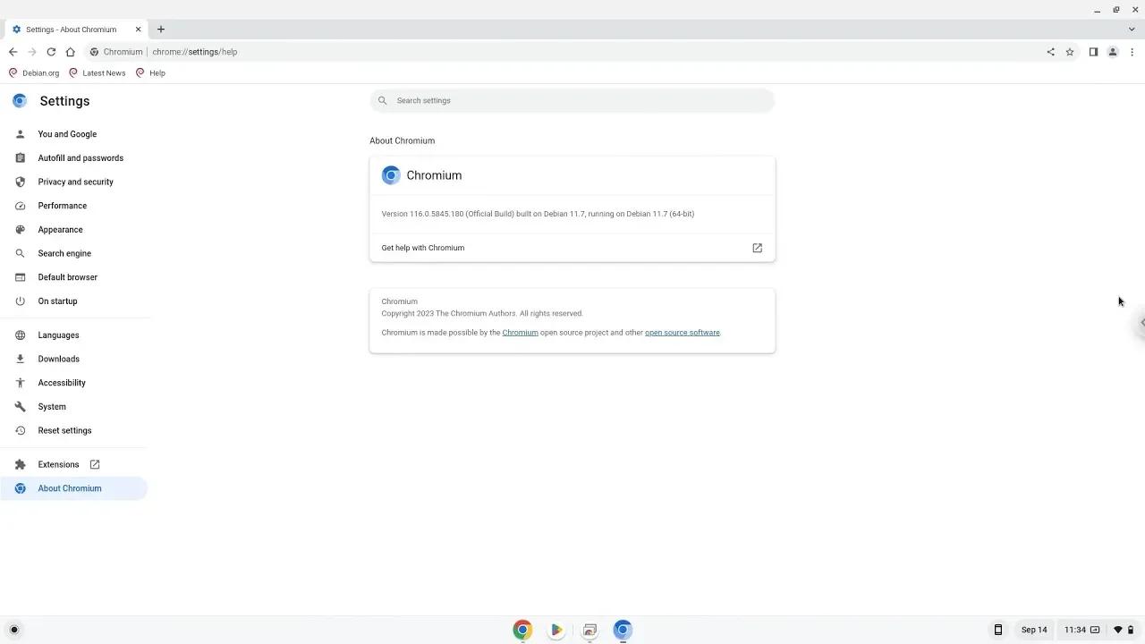 How to install the Chromium Web Browser on a Chromebook