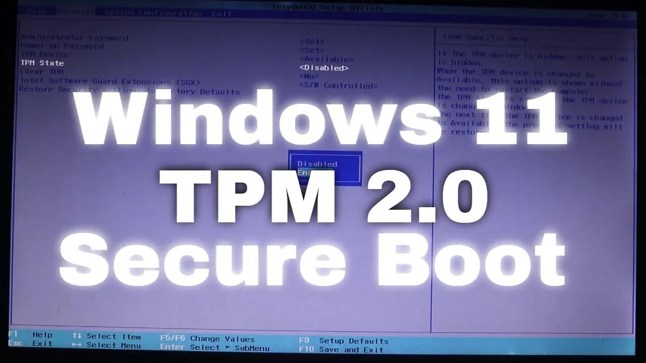 How to Enable TPM 2.0 & Secure Boot for Windows 11 in Intel & AMD ...