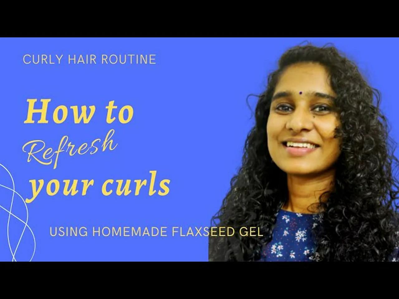  How to Refresh curly hair using homemade flaxseed gel #diyhair # ...