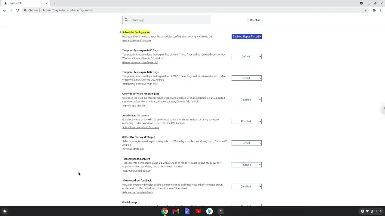 How to enable Hyper-Threading on a Chromebook