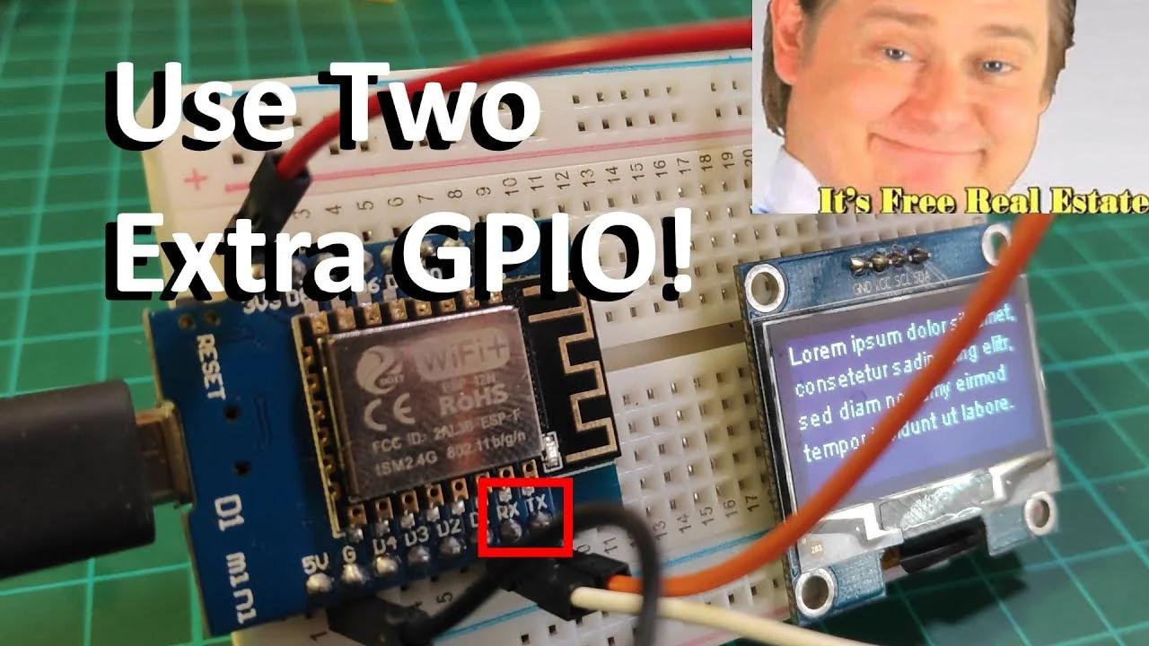 Use TX and RX as GPIO on your ESP8266