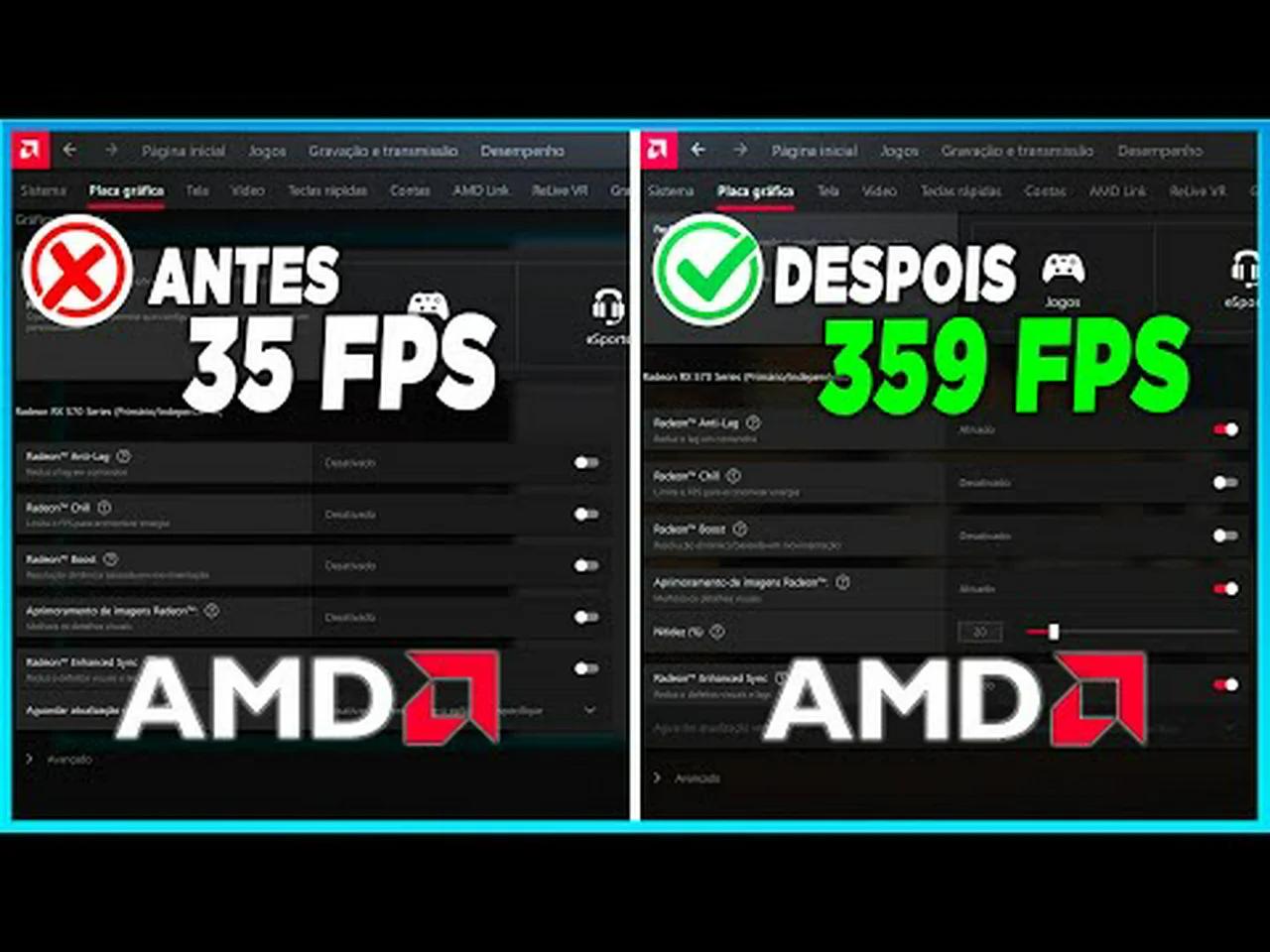 MELHOR CONFIGURAÇÃO PARA OTIMIZAR PLACA DE VIDEO AMD RADEON + FPS 🔥