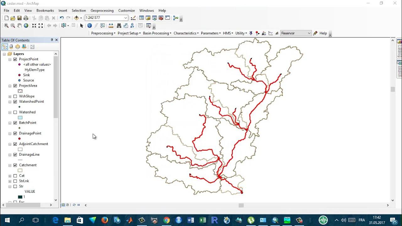 Running #HEC-HMS Model and data preparation, #watershed