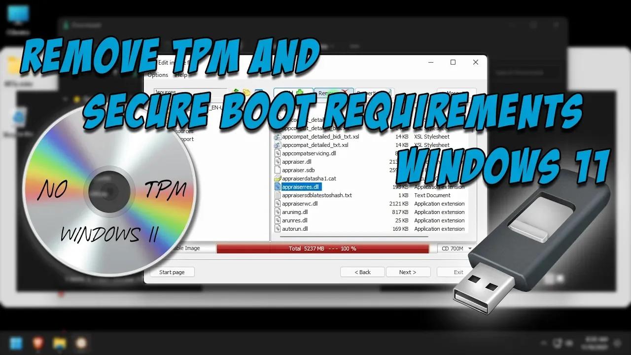 windows 11 disable secure boot and tpm