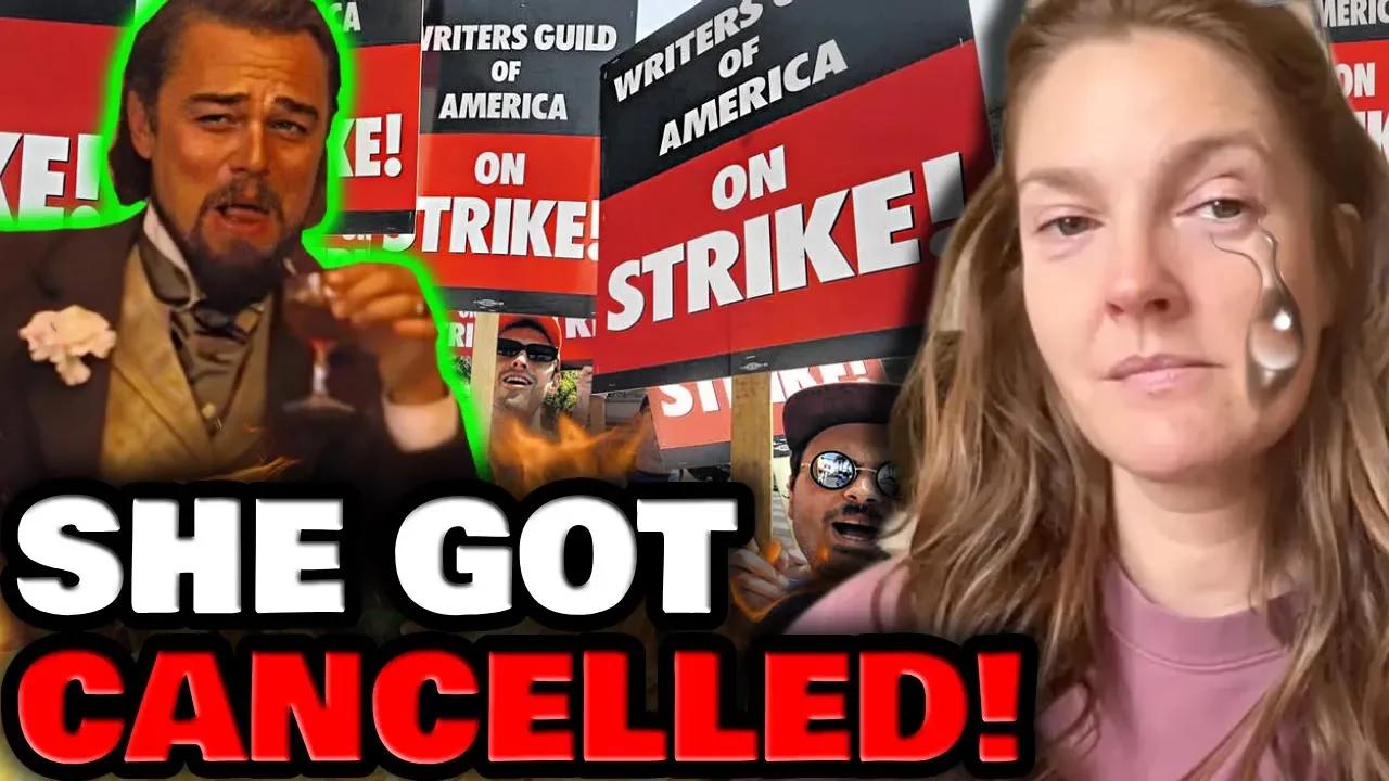 Drew barrymore gets cancelled by the wga strike bends the knee to the mob 