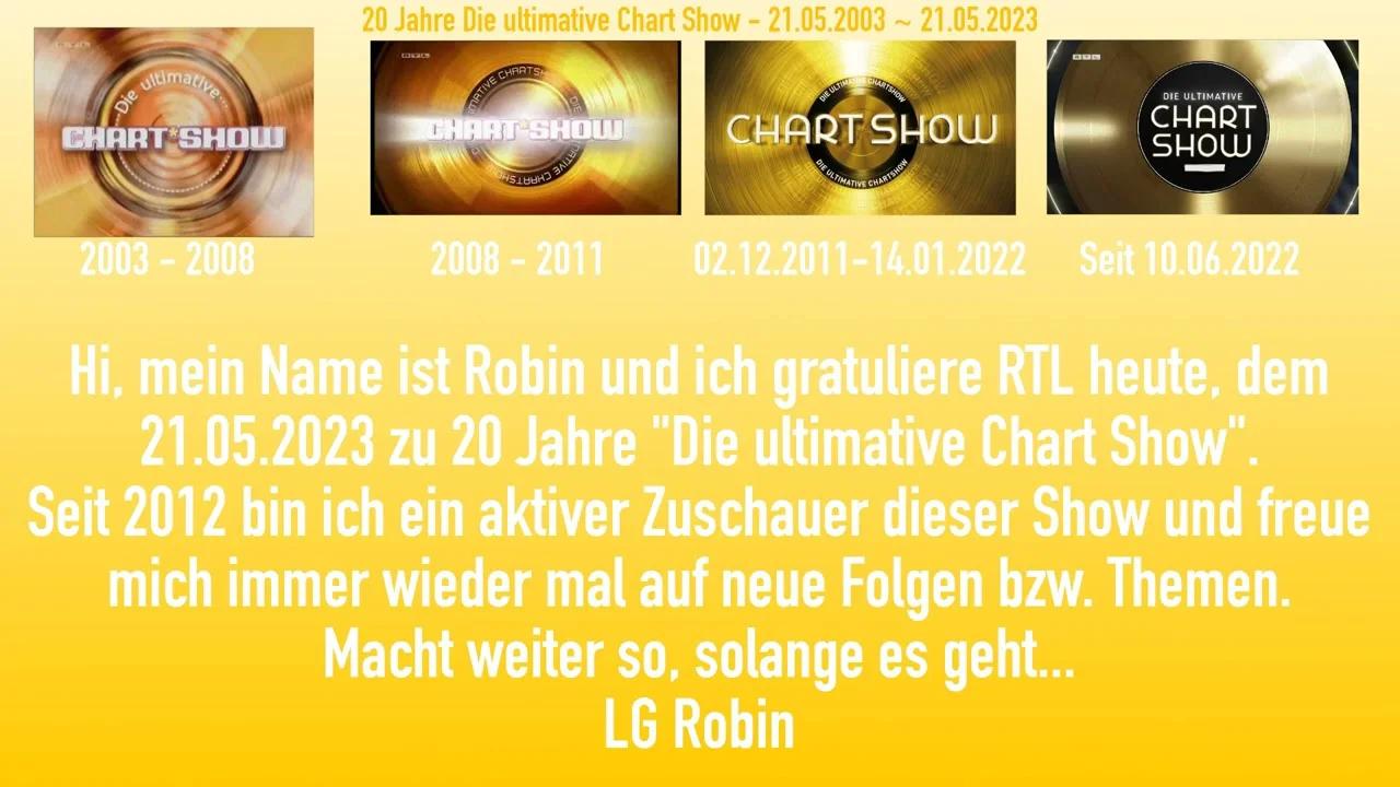 20 Jahre Die ultimative Chart Show 21.05.2003 21.05.2023