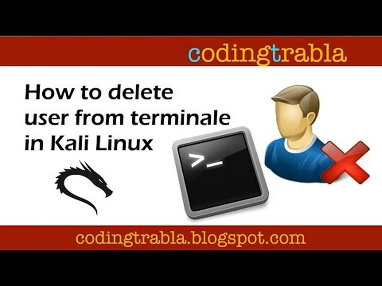how to delete user kali linux