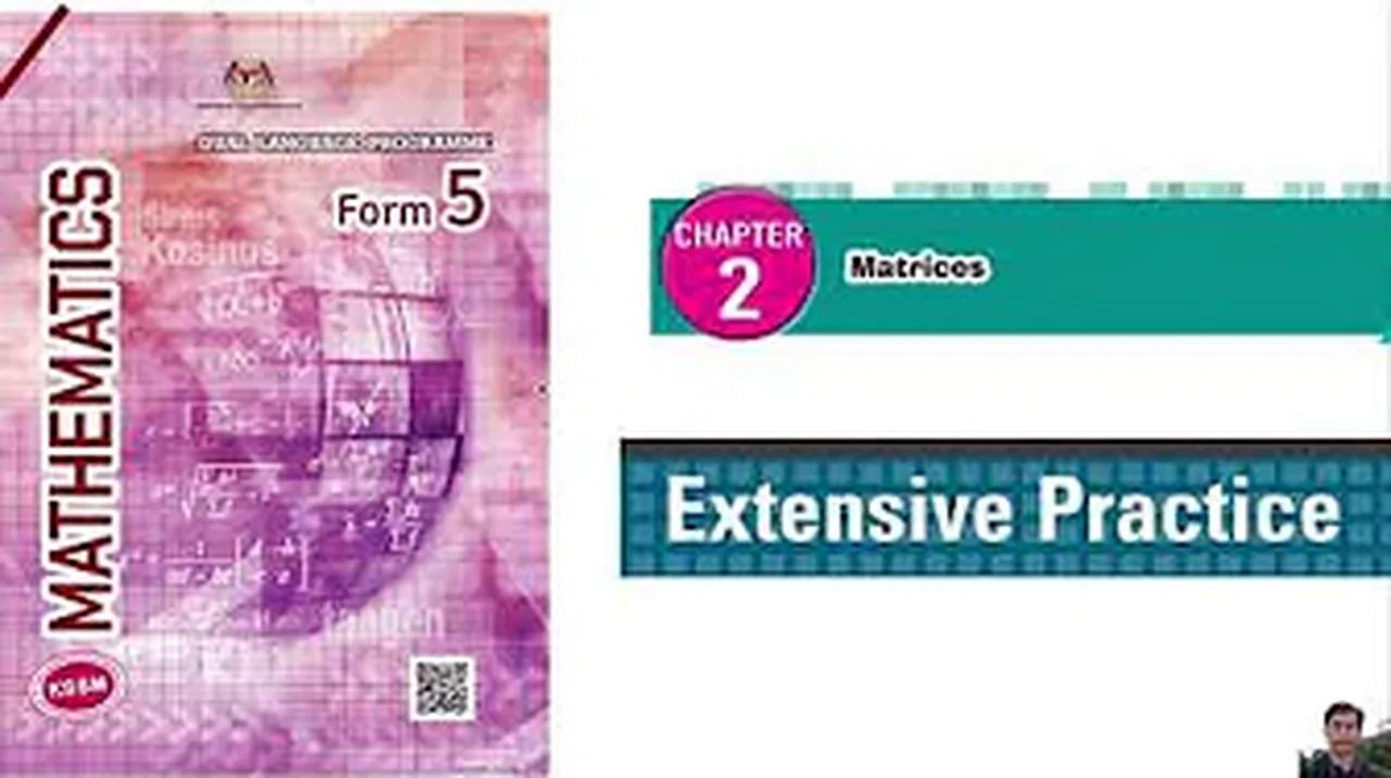 #KSSM #MATHEMATICS FORM 5 #Matrices Extensive Practice Question 1 to 8