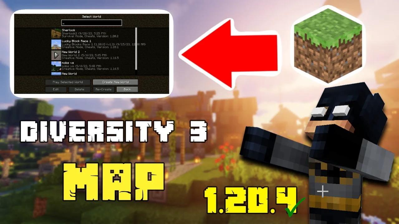 How To Install DIVERSITY 3 Map in Minecraft 1.20.4 (2023)