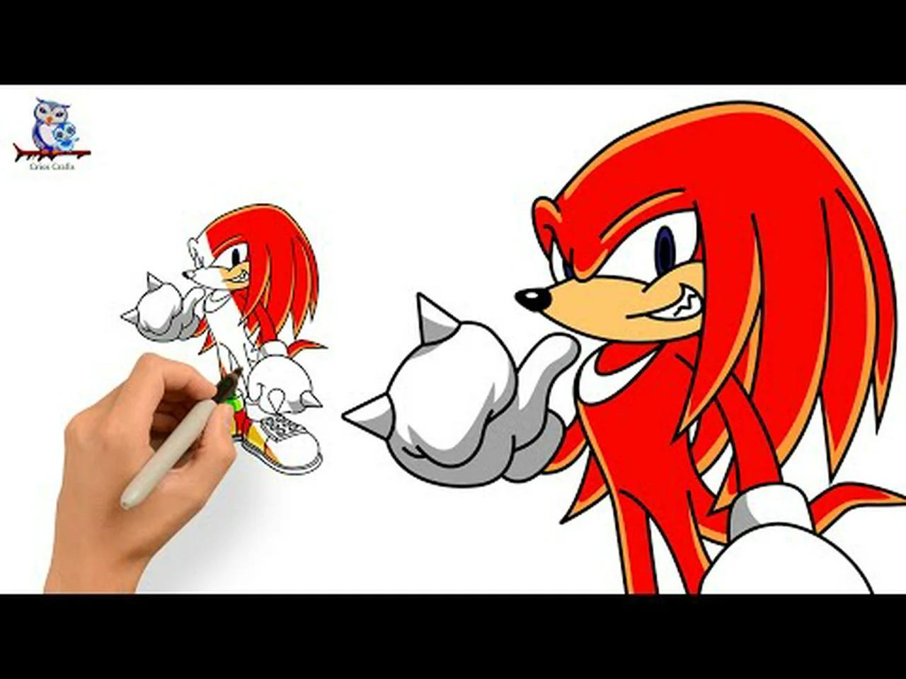 How To Draw Knuckles Sonic The Hedgehog 2 Easy Art Tutorial