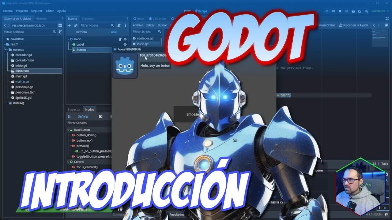 Introducción a Godot 4 🧑‍💻 Nodos, escenas, gdscript... 🤔