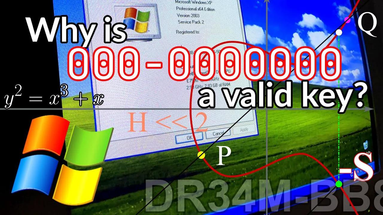 Why is 000-0000000 a valid Windows XP key?