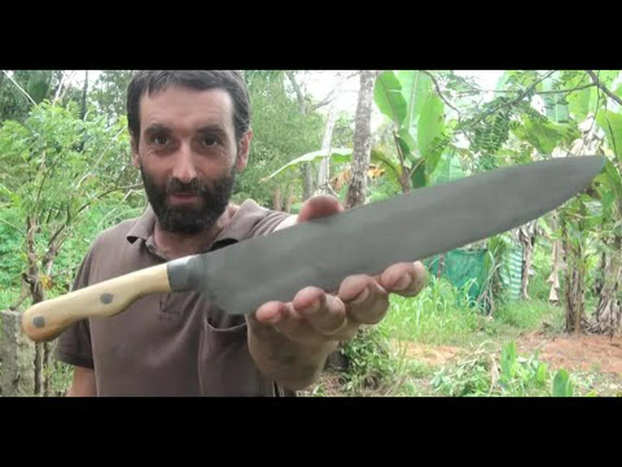 How to make a Chef's Knife with an easy Integral Bolster!