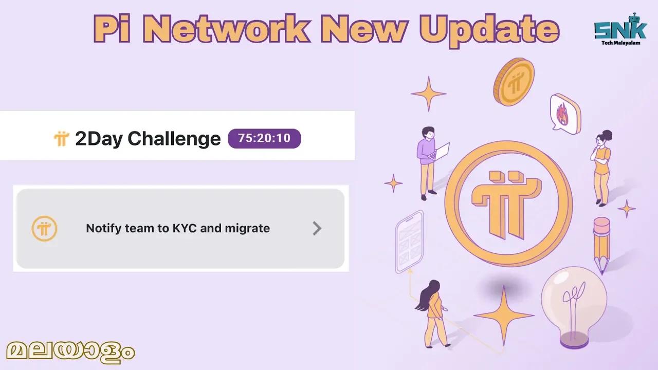 Pi Network New Update Explained Malayalam | Pi 2 Day Challenge, Notify ...